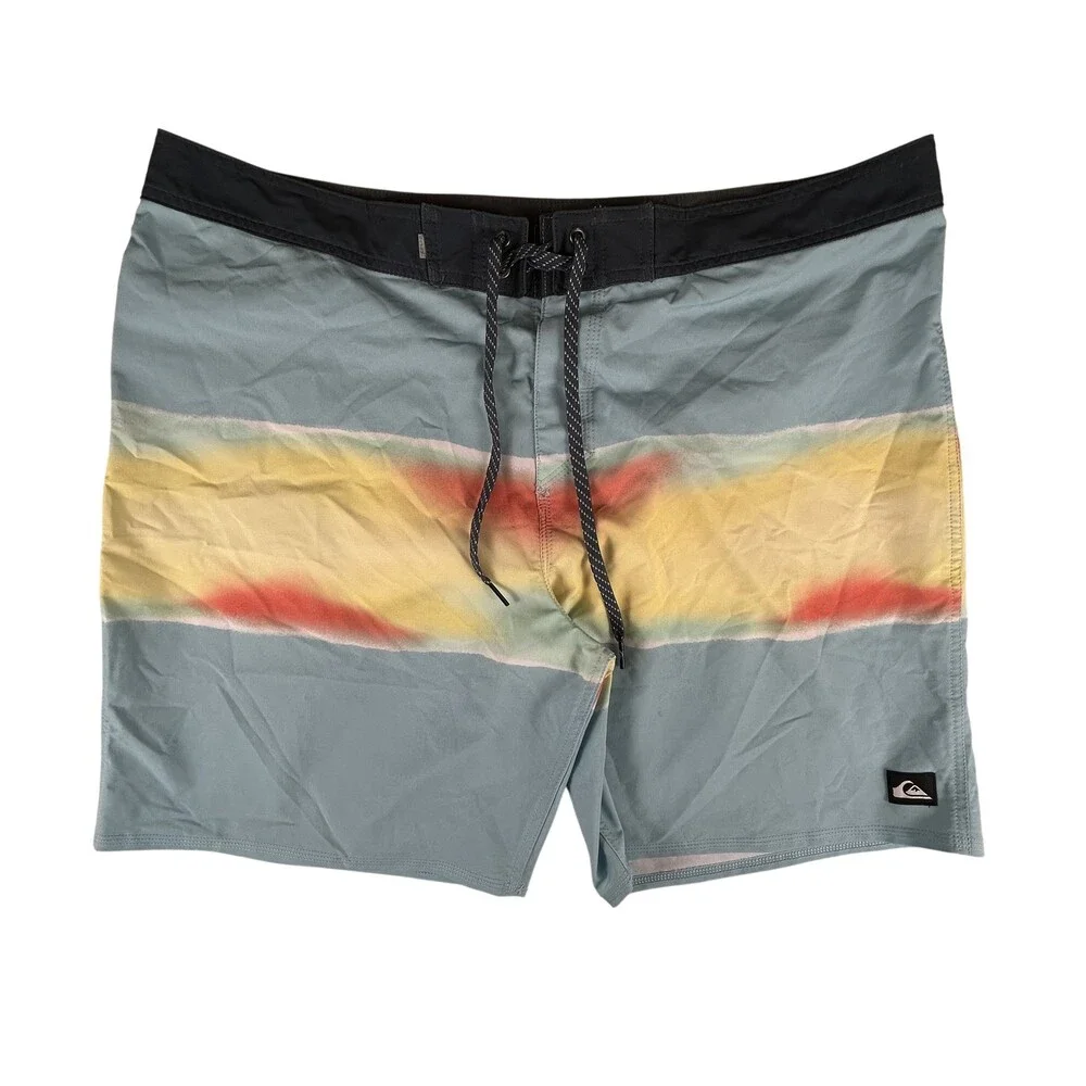 Quiksilver Board Shorts Mens 38 Surfsilk Highline Swim Trunks Drawstring